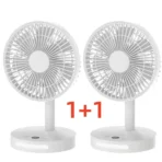 1/2PC 3600mAh USB Desktop Fan Portable Fan Desktop Office USB Quiet Cooling Fans Five Speed Adjustment Camping Fan  Electric Fan - Image 8