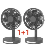 1/2PC 3600mAh USB Desktop Fan Portable Fan Desktop Office USB Quiet Cooling Fans Five Speed Adjustment Camping Fan  Electric Fan - Image 7