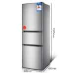 138L Mini Refrigerator Three Door Mini Household Refrigerator Silent Refrigeration Refrigerator - Image 7