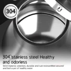 Electric Kettle 0.9L Temperature Control Stainless Steel Inner Quick Heating 1200W Electric Kettles for Pour Over Coffee Tea - Image 4