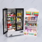 Miniature Shop Furniture Fridge Freezer Shelf Cool Drink Food Items Toy Mini Handcraft Dollhouse Simulation Scenario Display - Image 7