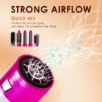 Hair Dryer 5-In-1 Electric Hair Comb Negative Ion Straight Curler Brush Blow Dryer Air Comb Removable Brush Kit Tool - Image 3