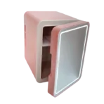 4L Fridge Newest Cool and Heat Adjust Desktop Mini Fridge Low Noise Pink Mini Fridge With HD Cosmetic Mirror - Image 4