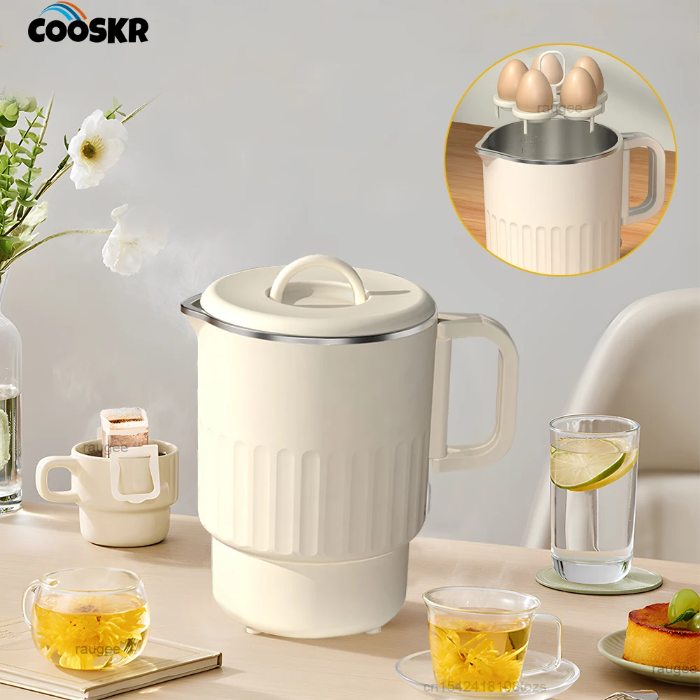 S0fc6da5142ac483a985a8b508979c1b0o.webp Electric Kettle 1L Mini Foldable Smart Kettle 600W Tea Coffee Tea Boiled Egg Kettle for Travel Camping Portable Electric Kettle - Image 1