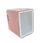 4L Fridge Newest Cool and Heat Adjust Desktop Mini Fridge Low Noise Pink Mini Fridge With HD Cosmetic Mirror - Image 5