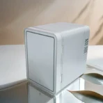 4L Fridge Newest Cool and Heat Adjust Desktop Mini Fridge Low Noise Pink Mini Fridge With HD Cosmetic Mirror - Image 2