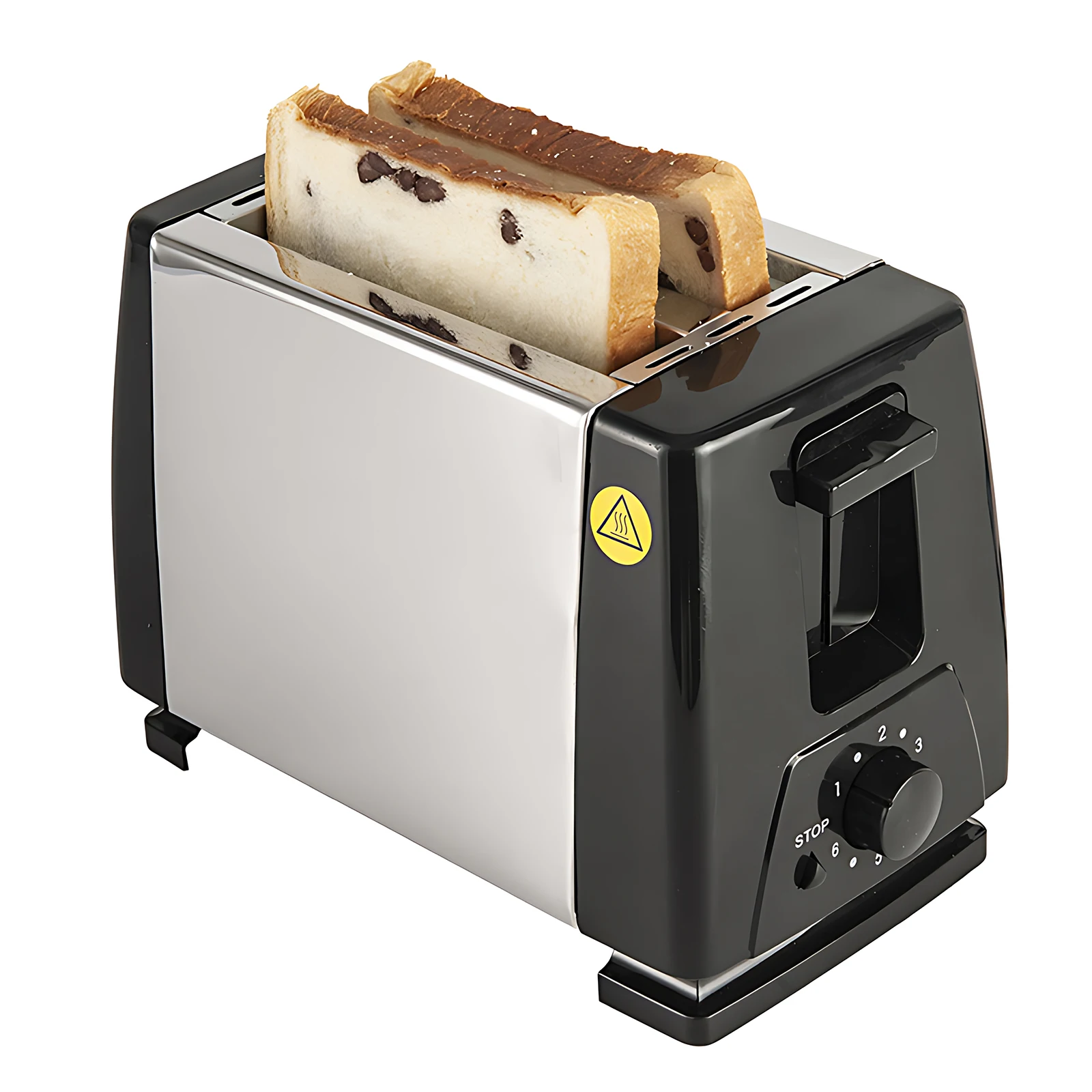 S145689239aec4f6fb1d76cab3ec8b49bD.webp Toaster 2 Slice Wide Slot with 6 Preset Temperature and Timing Small Stainless Steel Bread Toaster with Manual Stop - Image 1