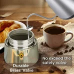 Coffee maker Moka Pot, 2/4/6 Cups Stainless Steel Cafe Percolator Maker, Italian coffee machine Fit Induction Cookers Coffeeware - Image 4