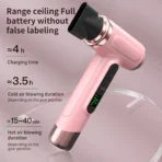 Hair Blow Dryer 200W 15000mAh Portable Hair Dryer USB Rechargeable Multi Modes Lightweight with Nozzle for Travel - Image 4