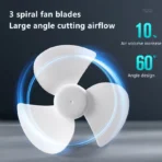 Desktop Electric Fan 5W Small Cooling Fan E27 Screw Home Ceiling Fan For Kitchen Bedroom Dormitory Living Room Study Table Fans - Image 3