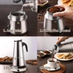 4/6/9 Cups Moka Pot Caffe Machine Espresso Cups Coffee Makers Latte Percolator Stove Top Moka Coffee Maker - Image 3