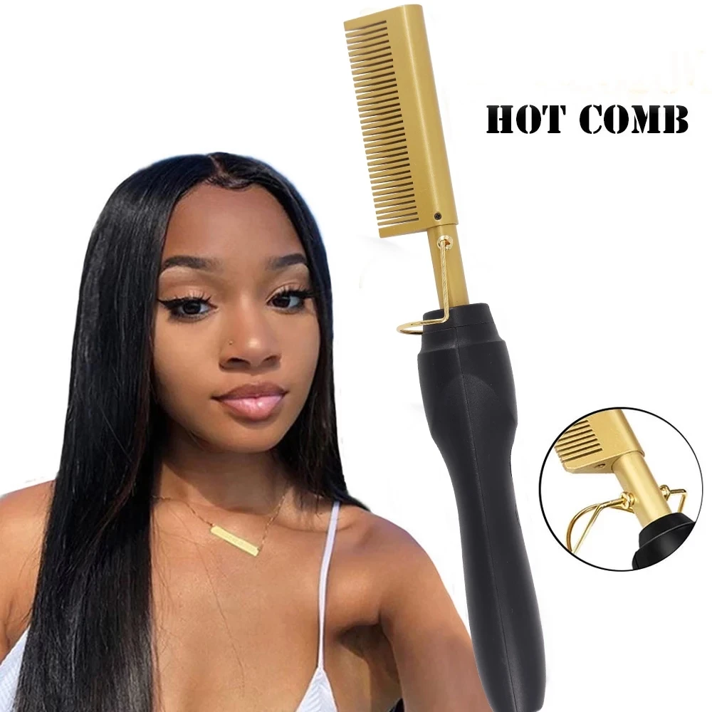 S20853f6711de4dbd856556174d89afb65.webp 2 in 1 Electric Hot Heating Comb Hair Straightener Curler Wet Dry Hair Iron Straightening Brush Hair Styling Tool - Image 1