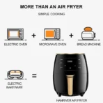 6L Air fryer Multi-functional intelligent touch screen oven Large capacity Electro mechanical  deep fryer for home  airfryer - Image 5