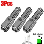 Powerful LED Flashlight USB Rechargeable Torch Portable Zoomable Camping Light 3 Lighting Modes For Outdoor Hiking Emergency - Image 12