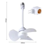 Desktop Electric Fan 5W Small Cooling Fan E27 Screw Home Ceiling Fan For Kitchen Bedroom Dormitory Living Room Study Table Fans - Image 6