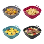Square Silicone Air Fryer Liners Reusable Silicone Basket Easy to Clean Air Fryers Pot for 5.8 to 8 Qt Air Fryer Baking Tray - Image 6
