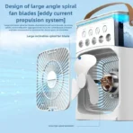 Super cooling desktop small fan spray air conditioning fan cooling miracle air cooler dormitory small USB electric fan - Image 2