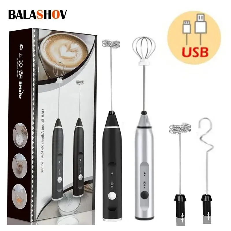S2784c903a33647b0b7c7dcd1c815b8c0y.webp Portable Electric Milk Frothers Handheld Blender USB Mini Coffee Maker Whisk Mixer Cappuccino Cream Egg Beater Food Blender - Image 1