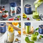 Portable Blender Bottle Electric 6 Blades Multifunction Juice Blender Fresh Juice Smoothie Blender Ice CrushCup Food Processor - Image 3