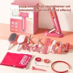 Make up Toys Simulation Haircut Kit Children's Hair Dryer Role Playing Game Educational Toys for Girls Pretend Play Kids Gifts - Image 8