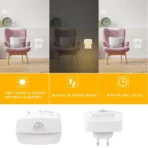 Smart Motion Sensor Light Dimmable Bedroom Bedside LED Night Light EU US Plug for Home Kitchen WC Hallway Stair Night Lamp - Image 3