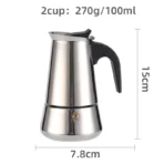 2/4/6/9Cup Coffee Maker Stainless Steel Espresso Maker 100-470ML Mocha Pot Espresso Maker For Home Kitchen Camping - Image 7