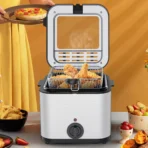 Electric Fryer 1PC 2.5L Large Capacity Home Fillet French Fries Fryer All-in-One Deep Fryer Kitchen Appliances With Basket