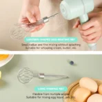 Electric Food Processors Set Portable Blender Mixer Kitchen Tools Hand Mixer Milk Frother Egg Beater Cake Baking Kneading Mixer - Image 3
