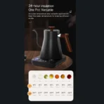 Electric Kettle 1200W Adjustable Keep Warm Time LCD Screen 304 Stainless Steel Pour Over Kettle Gooseneck with Timer for Home - Image 6