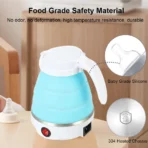Electric Kettle Folding Electric Port Portable Travel Camping Kettle 600ML Electric Water Heater Portable Foldable Kettle Port - Image 2