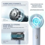 Powerful Hair Dryer with Diffuser - 2 Speeds, 3 Heating and Cooling Buttons for Straight and Curly Hair - Perfect for Home - Image 5