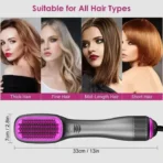 Hair Dryer Brush 3 In 1 Hot-Air Brushes 1200 W Powerful Ceramic Tourmaline Ionic Hair Straightener for All Hair Types electric - Image 3