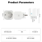 Matter WiFi Smart 16A/20A Plug EU Smart Socket Power Outlet Home Appliance for HomeKit SmartThings Works with Siri Alexa - Image 6