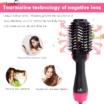 Women Hair Dryer Brush Hair Dryer Straightener Curler Massager 4 In 1 Rapid Warming One Step Volumizer Hot-Air Hair Brushes - Image 5