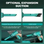 Small household vacuum cleaner, 5000Pa suction, handheld and portable design, suitable for cleaning cars, workshops, computers - Image 4