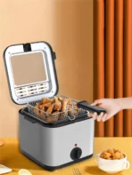 Electric Fryer 1PC 2.5L Large Capacity Home Fillet French Fries Fryer All-in-One Deep Fryer Kitchen Appliances With Basket - Image 2
