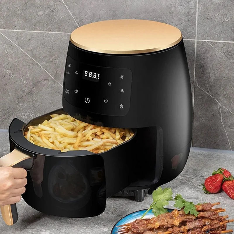 S4cade3f456a54075bb84236eeb13d11fQ.webp 6L Air fryer Multi-functional intelligent touch screen oven Large capacity Electro mechanical deep fryer for home airfryer - Image 1