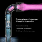1400W pure original high-power hair dryer, dries hair quickly, lightweight body, low noise, comes with various types of nozzles - Image 3