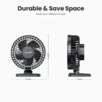 GAIATOP Mini USB Desktop Fan Portable Fan Desktop Office USB Quiet Cooling Fans Three Speed Adjustment Suitable For Home Office - Image 6