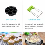 7 Inch / 8 Inch Air Fryer Accessories for Gowise Phillips Cozyna and Secura Fit all Airfryer 3.73.7 4.2 5.3 5.8QT baking pan - Image 4