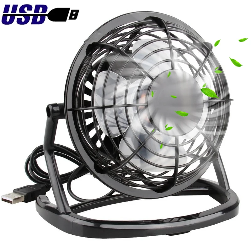 S558b90627cf543c19bba8a75f7fd7ba0H.webp USB Silent Fan Desk Cooler for Laptop Notebook Desktop PC Office Summer Cooling Fan 4 Blades Rotatable USB Mini Fans Socket - Image 1