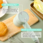 Electric Food Processors Set Portable Blender Mixer Kitchen Tools Hand Mixer Milk Frother Egg Beater Cake Baking Kneading Mixer - Image 2