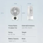 Cooling Home Desktop Shaking Head USB Charging Fan Air Circulation Intelligent Voice Timing Fan Home&dormitory Desktop Fan - Image 6