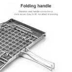 WESTTUNE Outdoor Multi-Purpose Toast Grill Portable Bread Toasters Folding Camping Stove Toaster for Hiking Garden Picnic Beach - Image 3