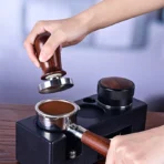 Barista Tool  Espresso Tamper Holder Black White ABS Station Coffee Knock Box Multifunction Coffee Tamper Portafilter - Image 2