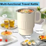 Electric Kettle 1L Electric Pot Folding Stainless Steel Thermo Pot Electric Tea Coffee Pot Electric Water Kettle for Travel - Image 2