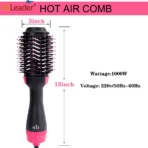 Women Hair Dryer Brush Hair Dryer Straightener Curler Massager 4 In 1 Rapid Warming One Step Volumizer Hot-Air Hair Brushes - Image 4