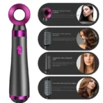 5 In 1 Hair Dryer Hot Air Comb Electric Curling Straight Hair Comb Negative Ion Hair Dryer One Step Brush 220V EU 110V US - Image 3