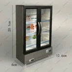 Miniature Shop Furniture Fridge Freezer Shelf Cool Drink Food Items Toy Mini Handcraft Dollhouse Simulation Scenario Display - Image 2