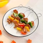 20cm/7.87in Air Fryer Square Grill Stainless Steel, with 4 Barbecue Skewers Grill, Air Fryer Accessories, Cooking Rack, Kitchen - Image 5